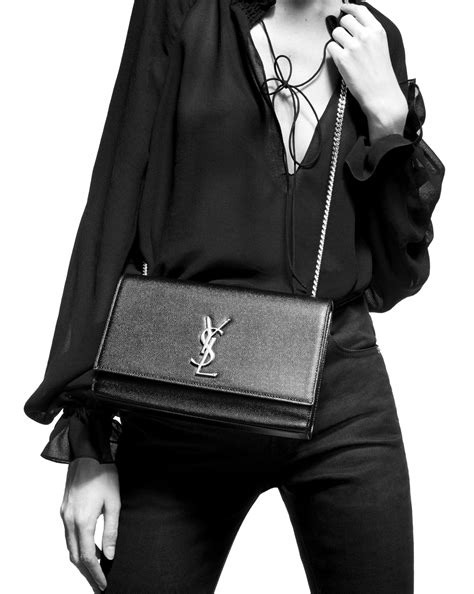 kate ysl medium grigio storm|Saint Laurent kate medium leather shoulder bag, leather bag.